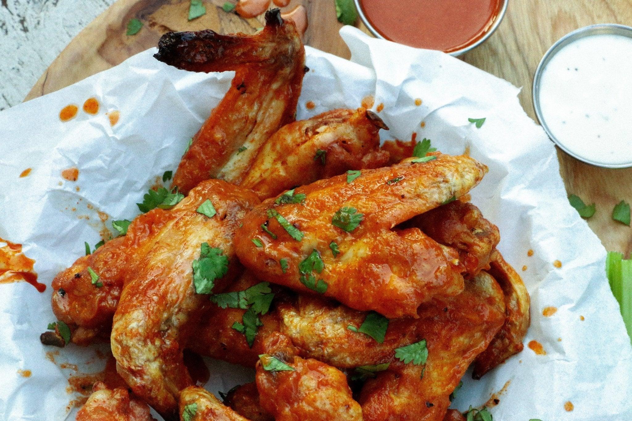[3-Ingredient] Crispy Keto Buffalo Wings - Earthside Farms