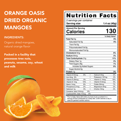 Orange Oasis Dried Organic Mangoes