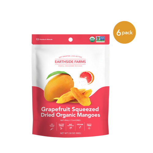 Grapefruit Squeezed Dried Organic Mangoes 2.8oz - 6 Pack