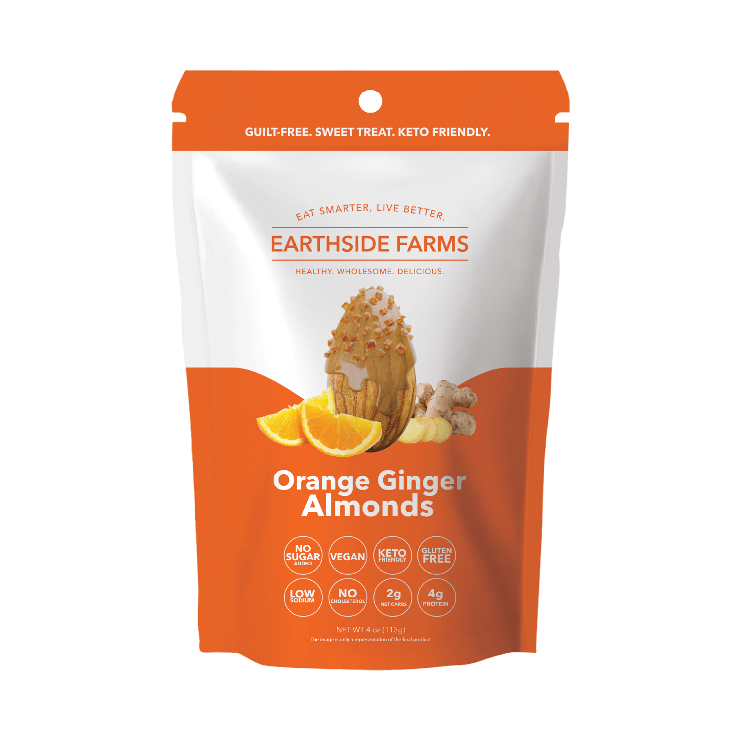 Orange ginger almonds 90
