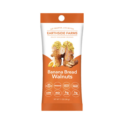 Banana Bread Walnuts 1 oz snack pack, front