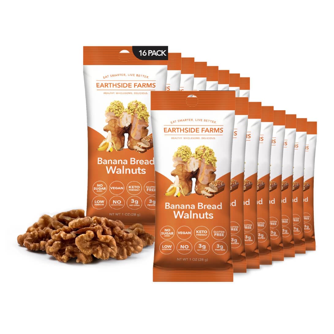 Banana Bread Walnuts 1 oz snack packs, 16-pack with candied walnuts