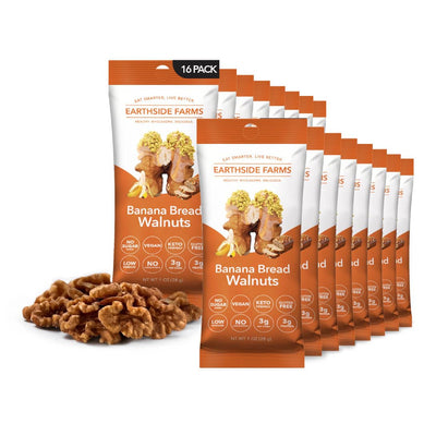 Banana Bread Walnuts 1 oz snack packs, 16-pack with candied walnuts