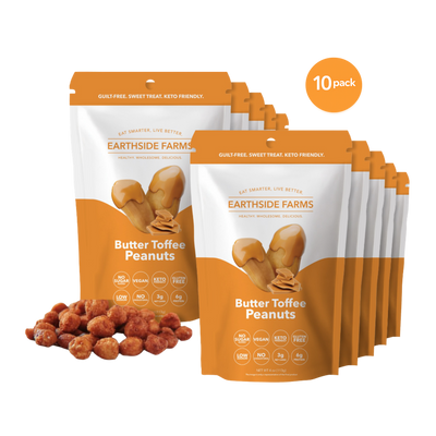 Butter Toffee Peanuts 10-pack of orange pouches with toffee peanuts