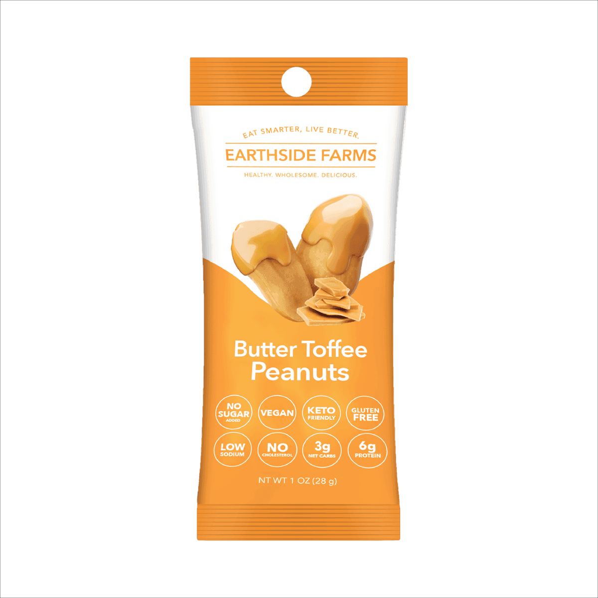 Butter Toffee Peanuts 1 oz snack pack, front