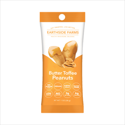 Butter Toffee Peanuts 1 oz snack pack, front
