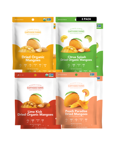 Mango Magic variety 8-pack of four dried organic mango flavors
