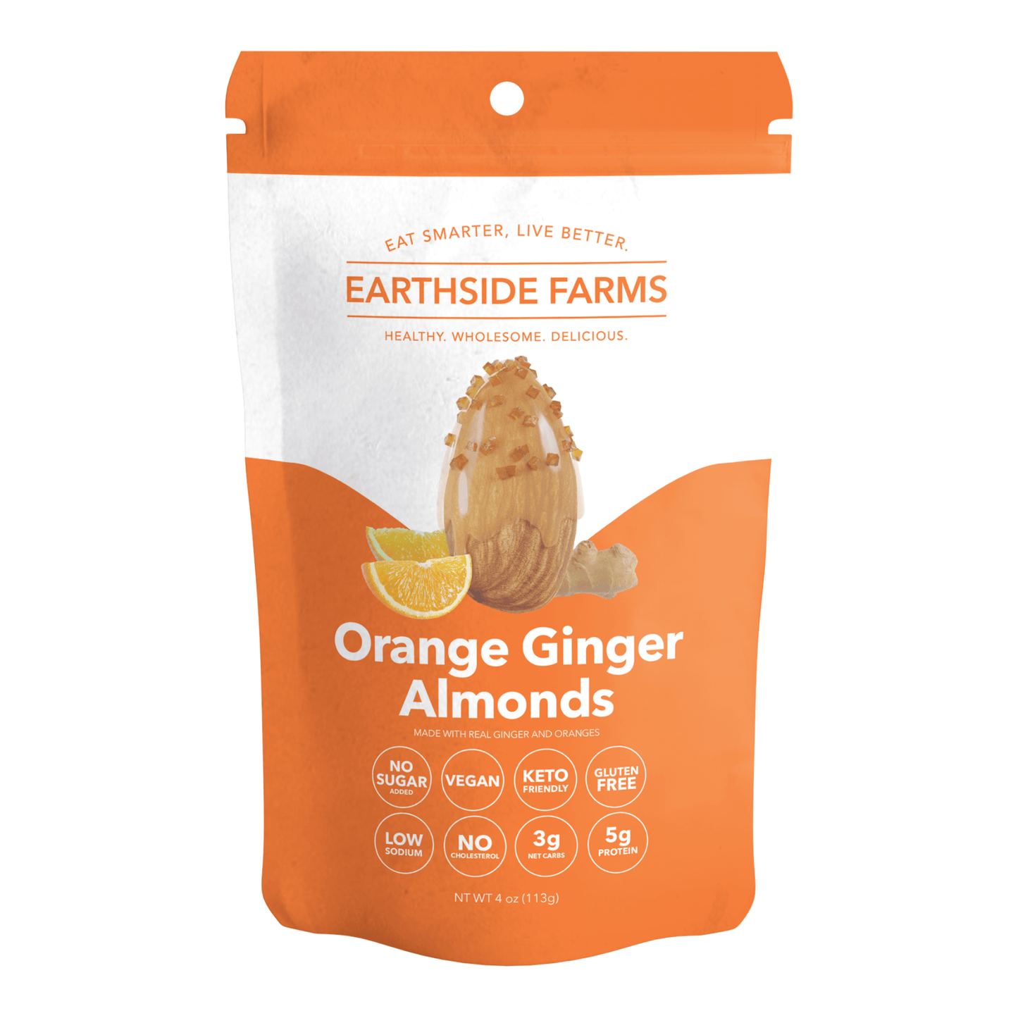 Orange Ginger Almonds - Earthside Farms