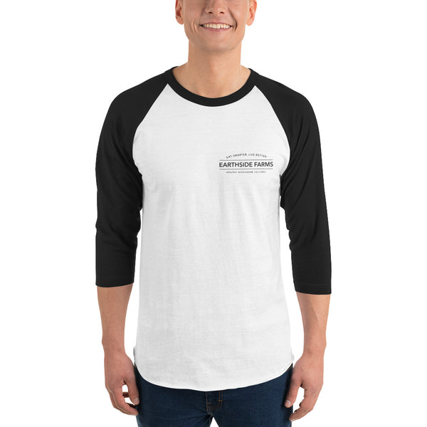 Unisex 3/4 Sleeve Raglan Shirt | Tultex White/Black – Earthside Farms