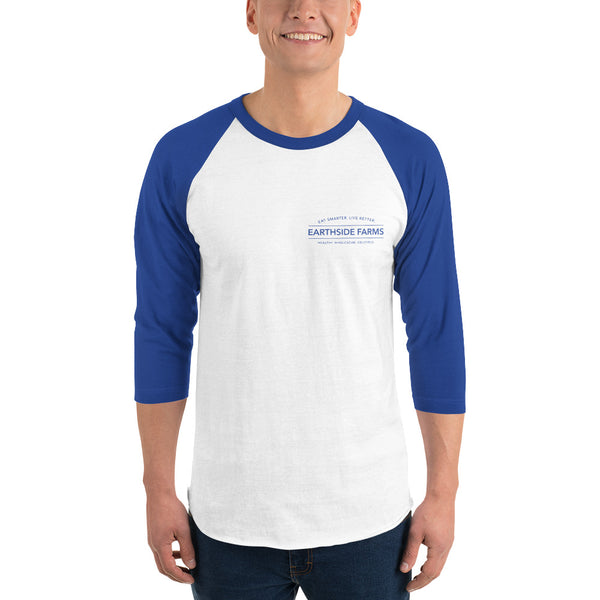 Unisex 3/4 Sleeve Raglan Shirt | Tultex White/Royal – Earthside Farms