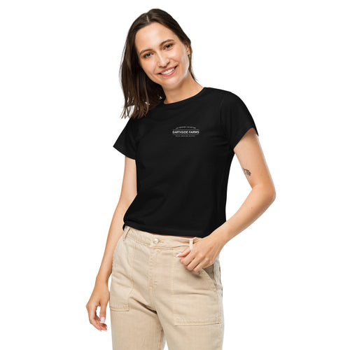 Women’s high-waisted t-shirt Black