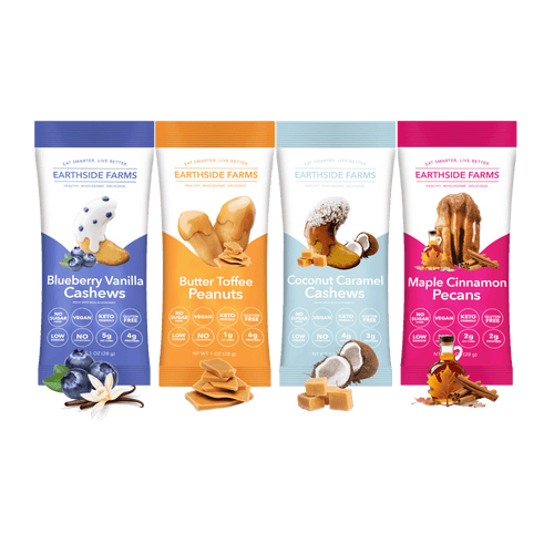 Earthside Farms Variety Pack: Candied Pecans, Walnut Wonders, and More